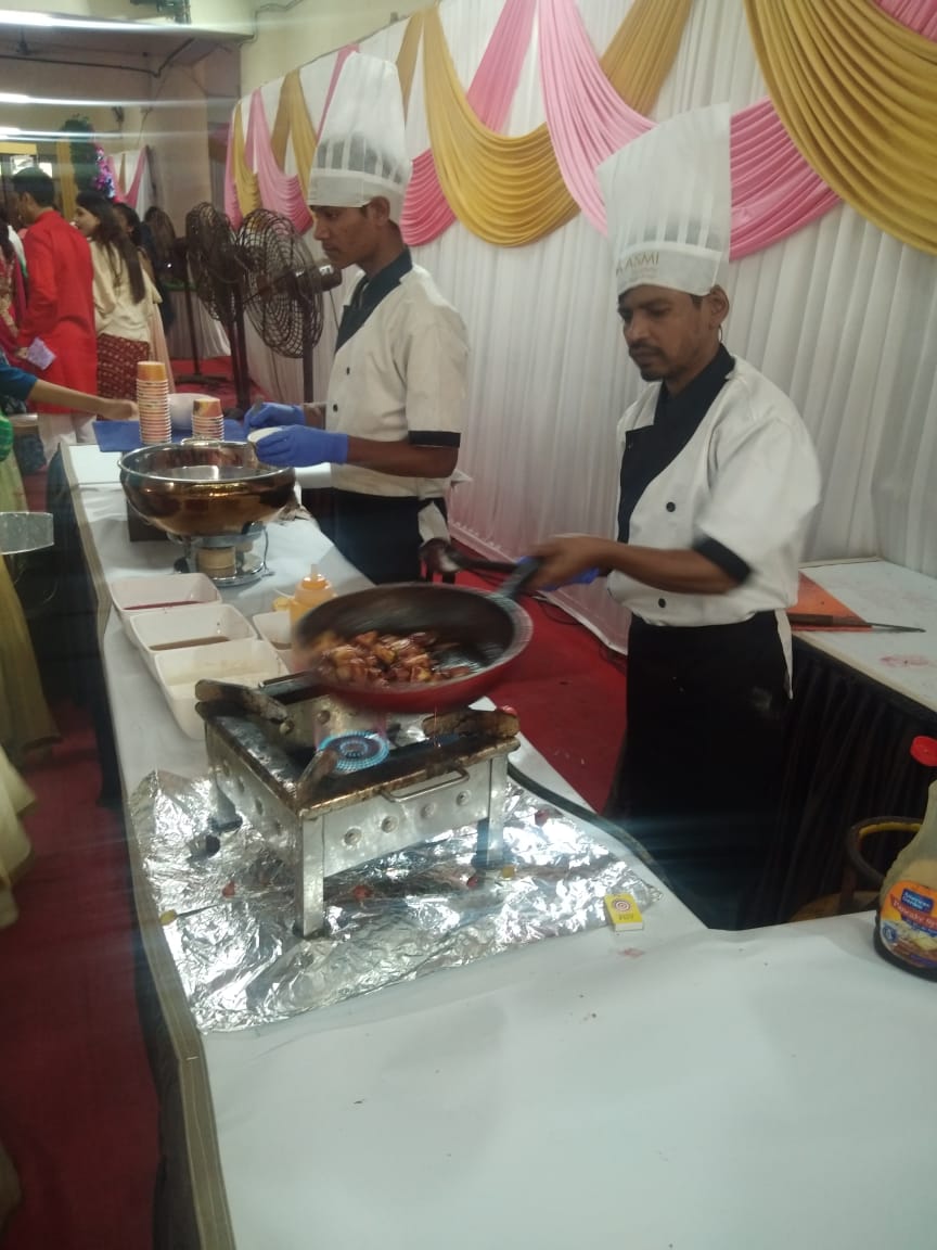 Outdoor catering event